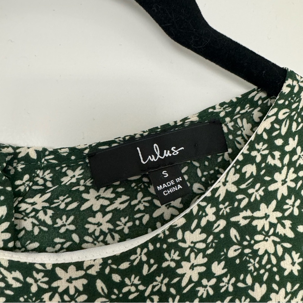 Lulus Blooming Darlin' Green Floral Print Ruffled Mini Dress - Picture 3 of 7